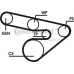 6PK1800D1 CONTITECH Поликлиновой ременный комплект