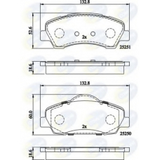CBP02199 COMLINE Комплект тормозных колодок, дисковый тормоз