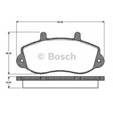 0 986 TB2 333 BOSCH Комплект тормозных колодок, дисковый тормоз