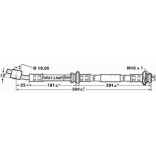 FBH7144 FIRST LINE Тормозной шланг