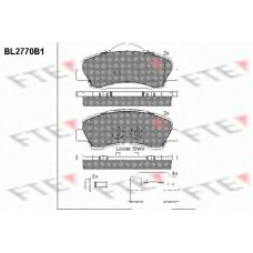BL2770B1 FTE Комплект тормозных колодок, дисковый тормоз