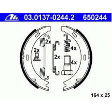 03.0137-0244.2 ATE Комплект тормозных колодок, стояночная тормозная с