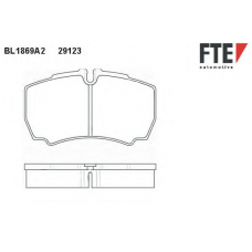 BL1869A2 FTE Комплект тормозных колодок, дисковый тормоз