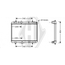 8407205 DIEDERICHS Радиатор, охлаждение двигателя