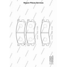 M361A14 NPS Комплект тормозных колодок, дисковый тормоз