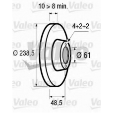 186435 VALEO Тормозной диск