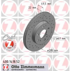 400.1418.52 ZIMMERMANN Тормозной диск