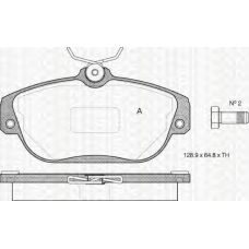 8110 27002 TRIDON Brake pads - front