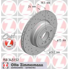 150.3451.52 ZIMMERMANN Тормозной диск