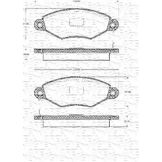 363702161040 MAGNETI MARELLI Комплект тормозных колодок, дисковый тормоз