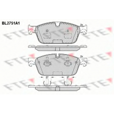 BL2751A1 FTE Комплект тормозных колодок, дисковый тормоз