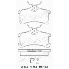 IBR-1291 IPS Parts Комплект тормозных колодок, дисковый тормоз