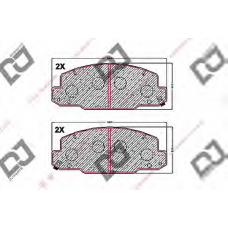 BP1580 DJ PARTS Комплект тормозных колодок, дисковый тормоз