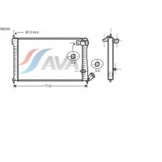 CN2102 AVA Радиатор, охлаждение двигателя