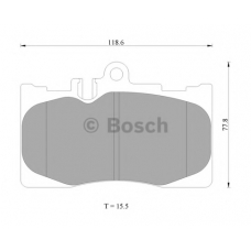 0 986 AB2 286 BOSCH Комплект тормозных колодок, дисковый тормоз