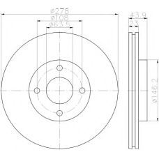 8DD 355 118-181 HELLA Тормозной диск