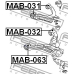 MAB-032 FEBEST Подвеска, рычаг независимой подвески колеса