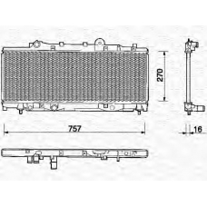 350213115000 MAGNETI MARELLI Радиатор, охлаждение двигателя