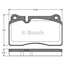 0 986 TB3 046 BOSCH Комплект тормозных колодок, дисковый тормоз