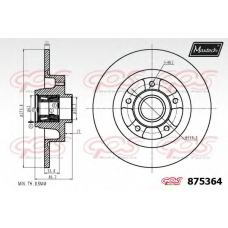 875364.0005 MAXTECH Тормозной диск