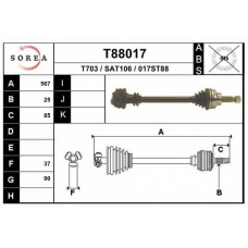 T88017 EAI Приводной вал