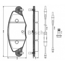 0 986 TB2 398 BOSCH Комплект тормозных колодок, дисковый тормоз