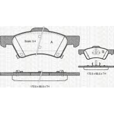 8110 80535 TRIDON Brake pads - front