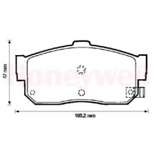 572376B BENDIX Комплект тормозных колодок, дисковый тормоз