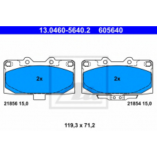 13.0460-5640.2 ATE Комплект тормозных колодок, дисковый тормоз