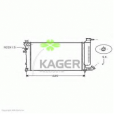 31-0856 KAGER Радиатор, охлаждение двигателя