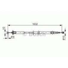 1 987 477 722 BOSCH Трос, стояночная тормозная система