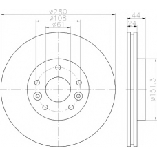 8DD 355 117-781 HELLA PAGID Тормозной диск