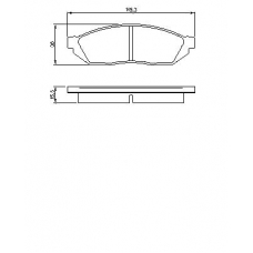 0 986 467 311 BOSCH Комплект тормозных колодок, дисковый тормоз