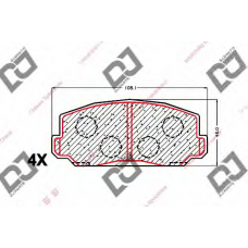 BP1731 DJ PARTS Комплект тормозных колодок, дисковый тормоз