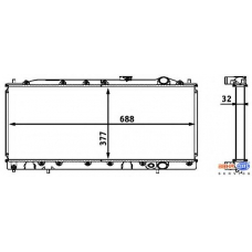 8MK 376 708-331 HELLA Радиатор, охлаждение двигателя