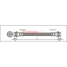 4114754 METZGER Тормозной шланг