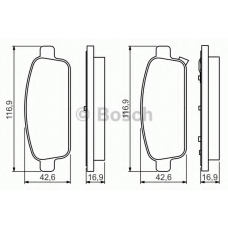 0 986 495 259 BOSCH Комплект тормозных колодок, дисковый тормоз