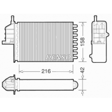 DRR09080 DENSO Теплообменник, отопление салона