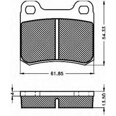 10461 BSF Комплект тормозных колодок, дисковый тормоз