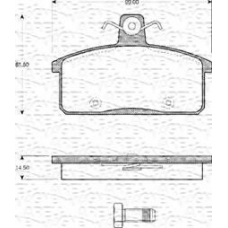 363702161137 MAGNETI MARELLI Комплект тормозных колодок, дисковый тормоз