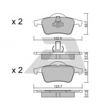 BPVO-2001 AISIN Комплект тормозных колодок, дисковый тормоз