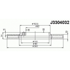 J3304032 NIPPARTS Тормозной диск