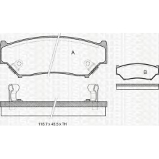 8110 69001 TRIDON Brake pads - front