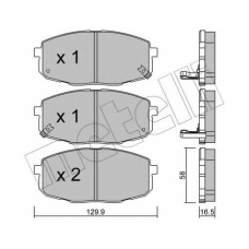 22-0513-0 METELLI Комплект тормозных колодок, дисковый тормоз