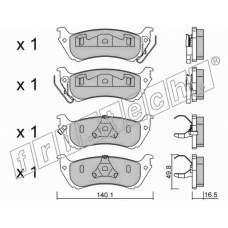 586.0 fri.tech. Комплект тормозных колодок, дисковый тормоз