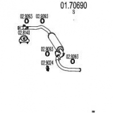 01.70690 MTS Труба выхлопного газа