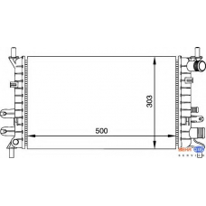 8MK 376 720-191 HELLA Радиатор, охлаждение двигателя