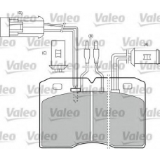 540546 VALEO Комплект тормозных колодок, дисковый тормоз