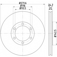 MDC2324 MINTEX Тормозной диск