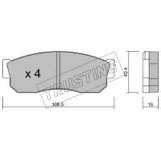 211.0 TRUSTING Комплект тормозных колодок, дисковый тормоз